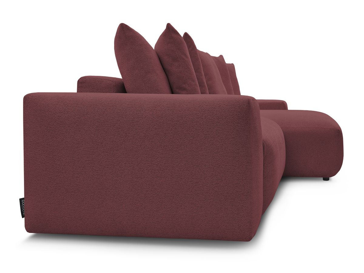 Canapé d'angle fixe réversible VOLTAIRE tissu chiné