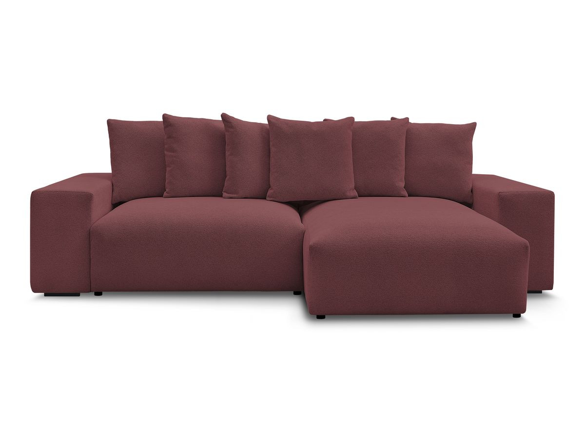 Canapé d'angle fixe réversible VOLTAIRE tissu chiné