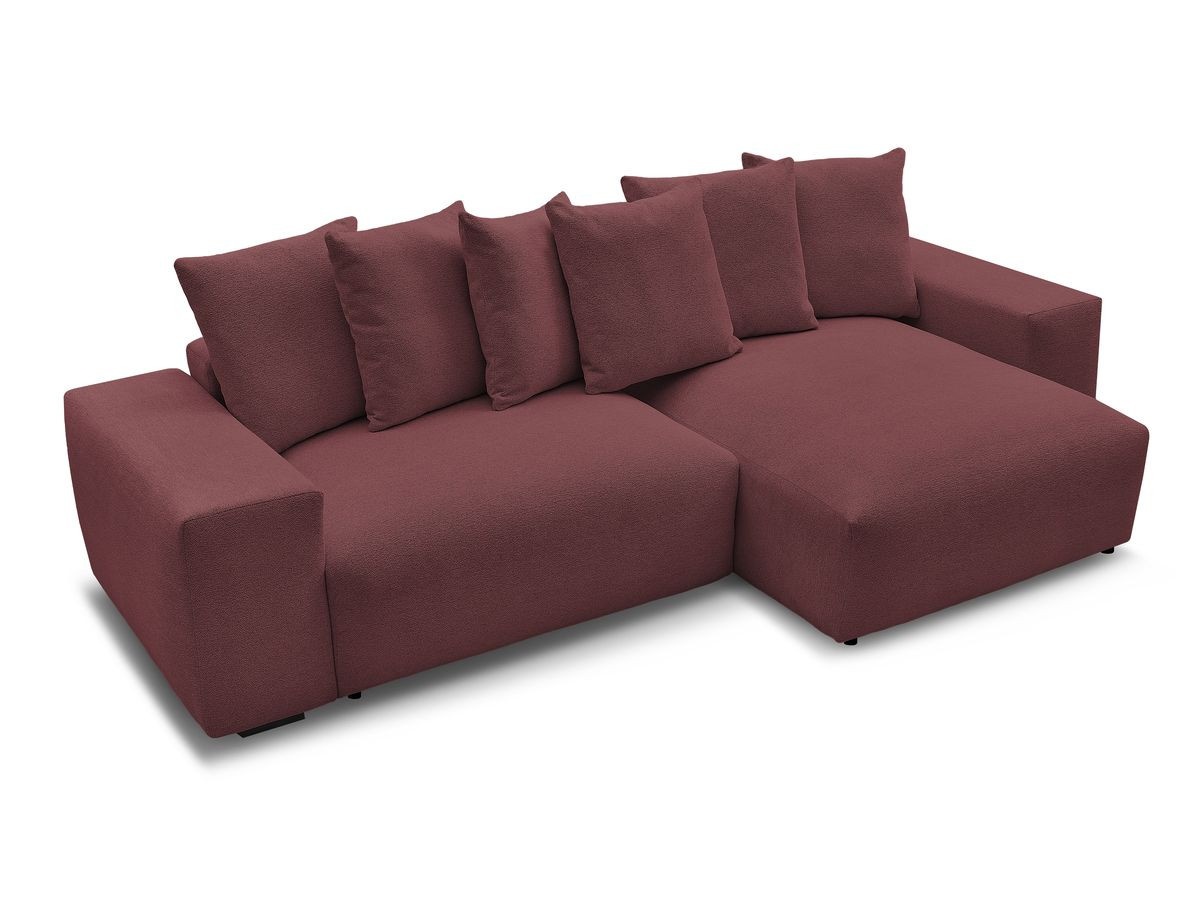 Canapé d'angle fixe réversible VOLTAIRE tissu chiné