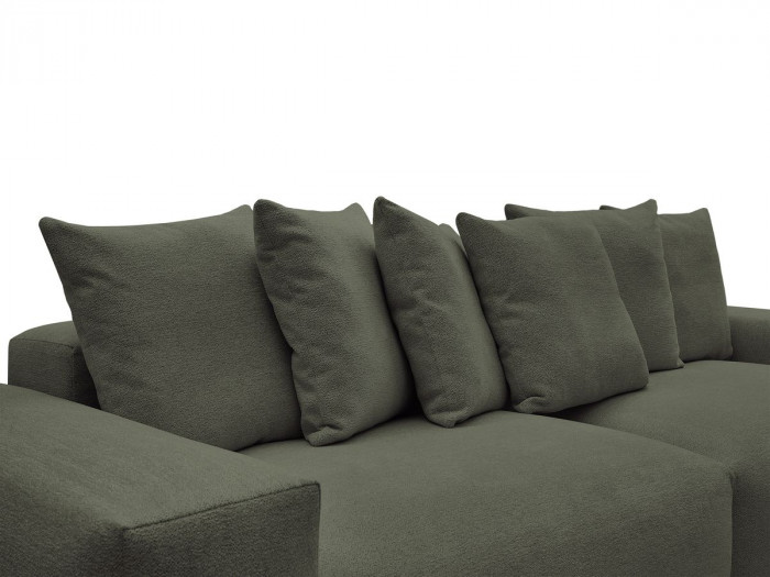 Canapé droit fixe 4 places VOLTAIRE tissu chiné