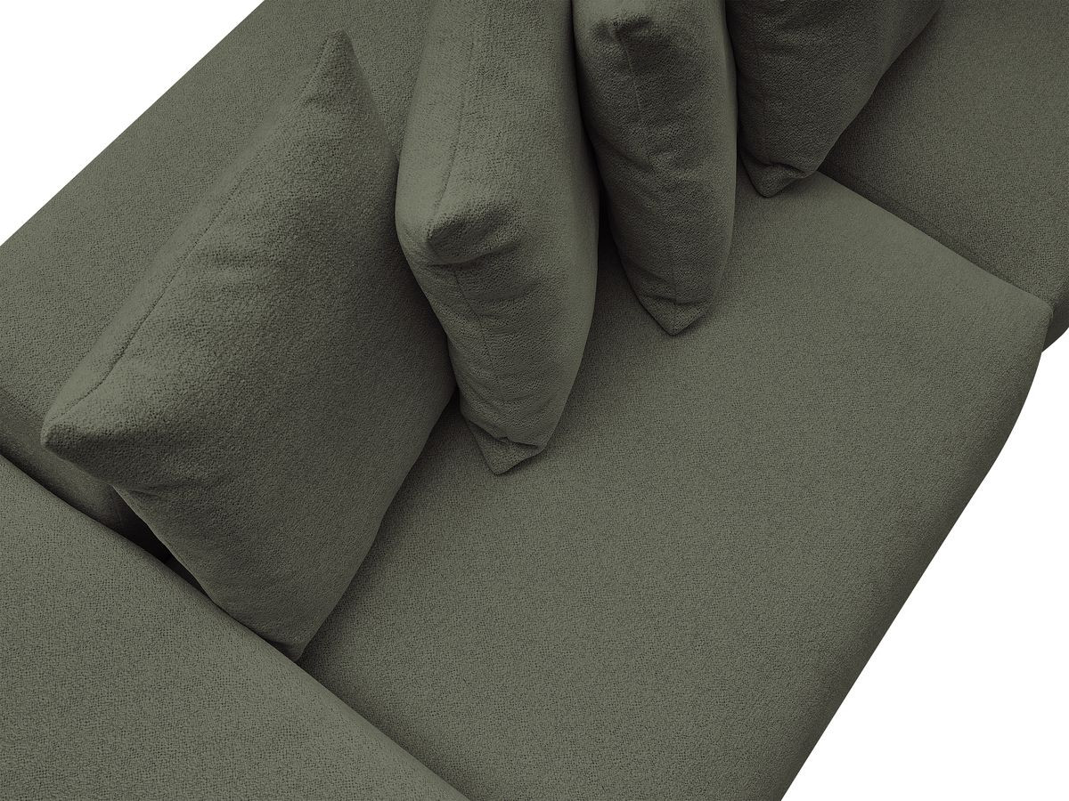 Canapé droit 4 places VOLTAIRE chiné vert — vue 5