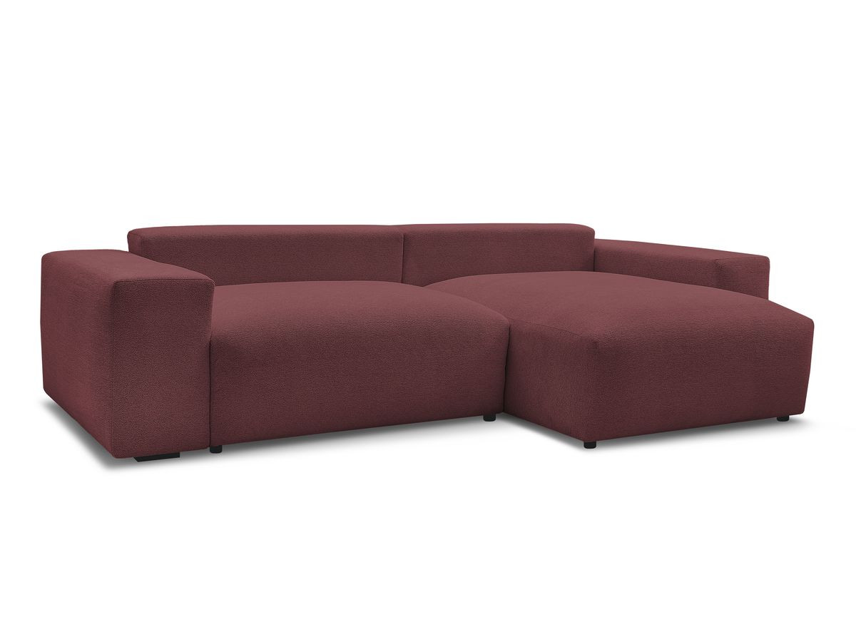 Canapé d'angle fixe réversible VOLTAIRE tissu chiné