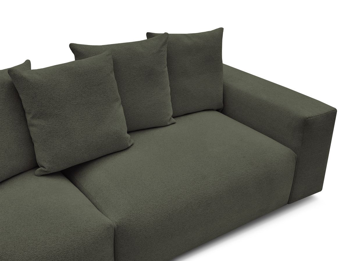 Canapé droit 4 places VOLTAIRE chiné vert — vue 6