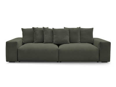 Canapé droit fixe 4 places VOLTAIRE tissu chiné