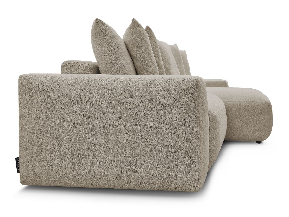 Canapé d'angle fixe réversible VOLTAIRE tissu chiné