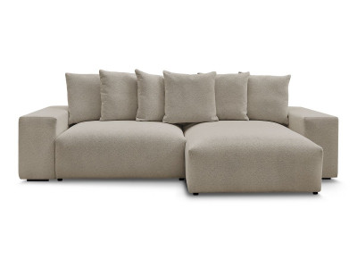 Canapé d'angle fixe réversible VOLTAIRE tissu chiné