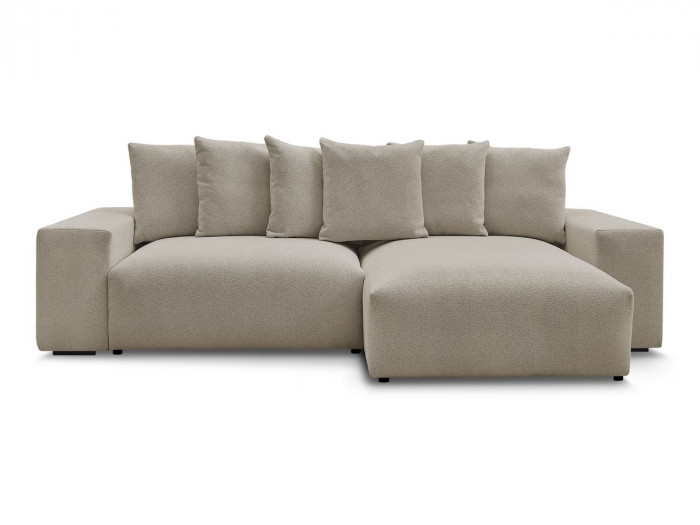 Canapé d'angle fixe réversible VOLTAIRE tissu chiné