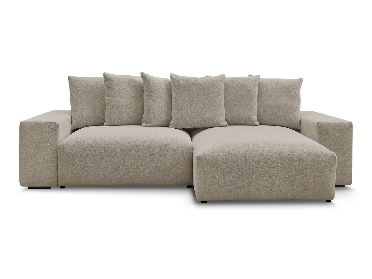 Canapé d'angle fixe réversible VOLTAIRE tissu chiné