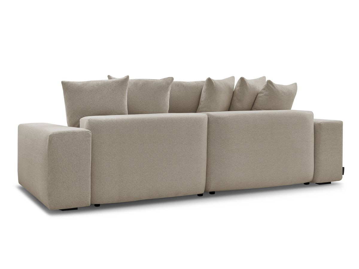 Canapé d'angle fixe réversible VOLTAIRE tissu chiné