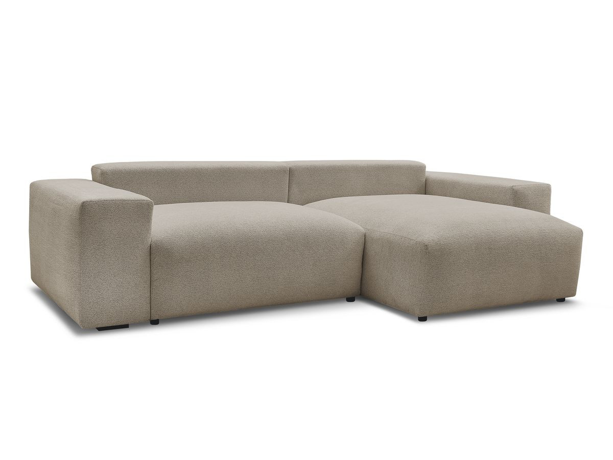 Canapé d'angle fixe réversible VOLTAIRE tissu chiné