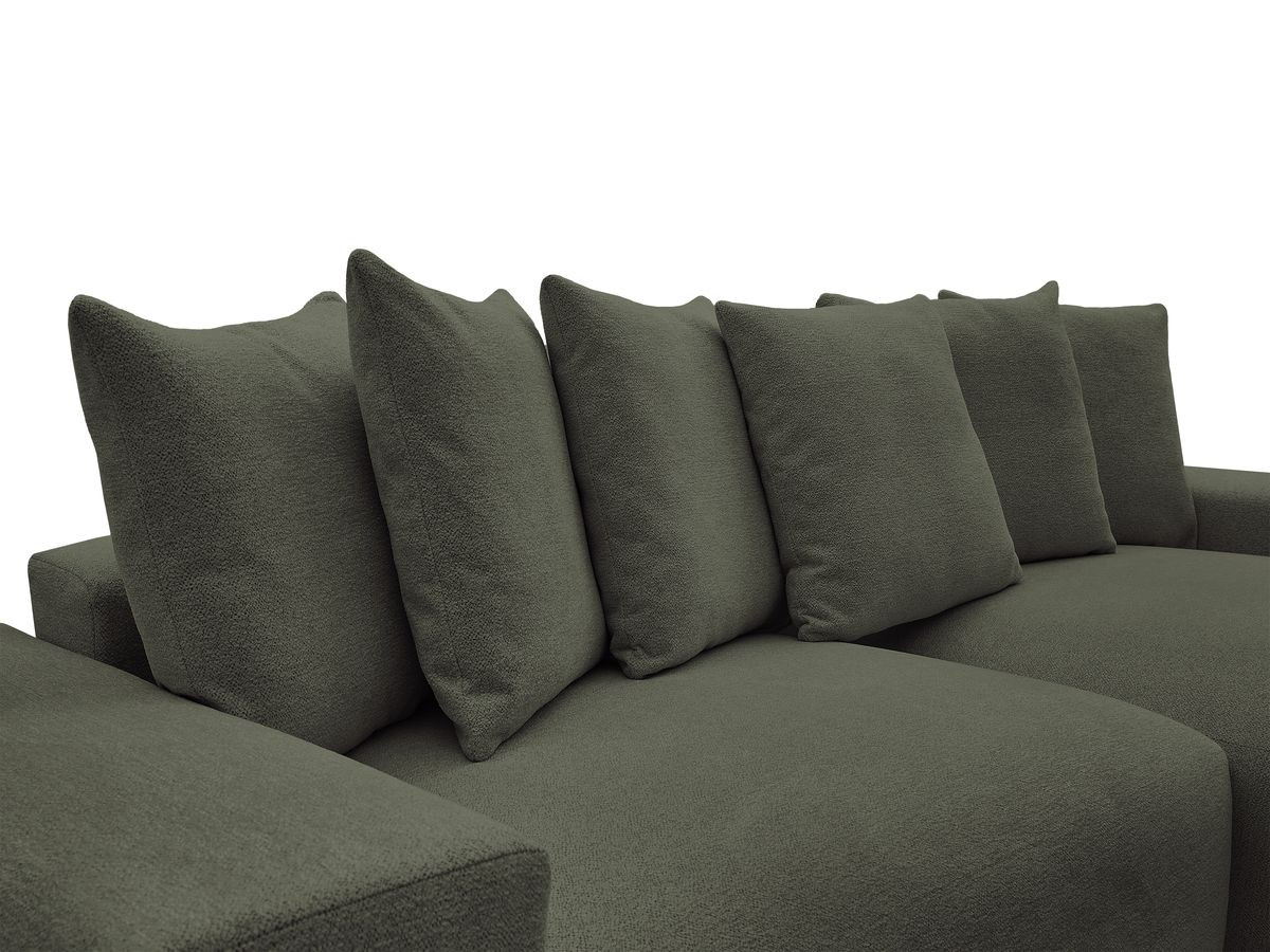 Canapé d'angle fixe réversible VOLTAIRE tissu chiné