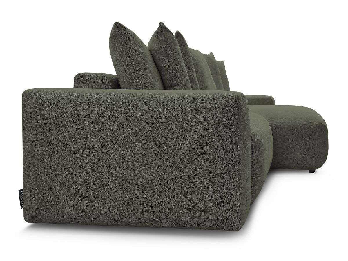 Canapé d'angle fixe réversible VOLTAIRE tissu chiné