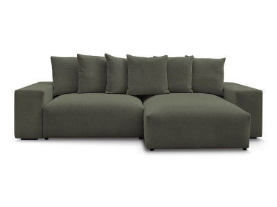 Canapé d'angle fixe réversible VOLTAIRE tissu chiné