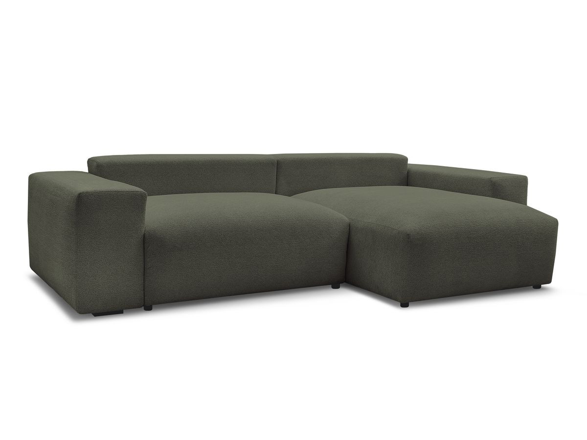 Canapé d'angle fixe réversible VOLTAIRE tissu chiné