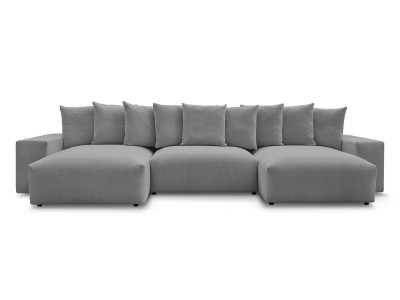 Canapé panoramique fixe VOLTAIRE tissu chiné