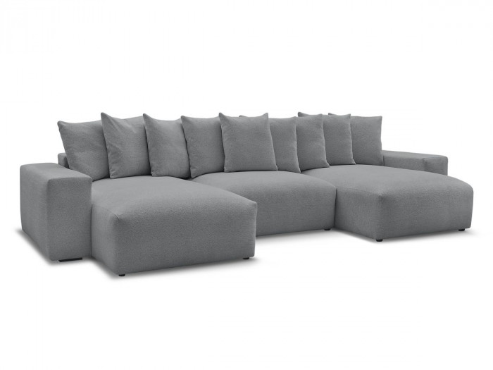 Canapé panoramique fixe VOLTAIRE tissu chiné