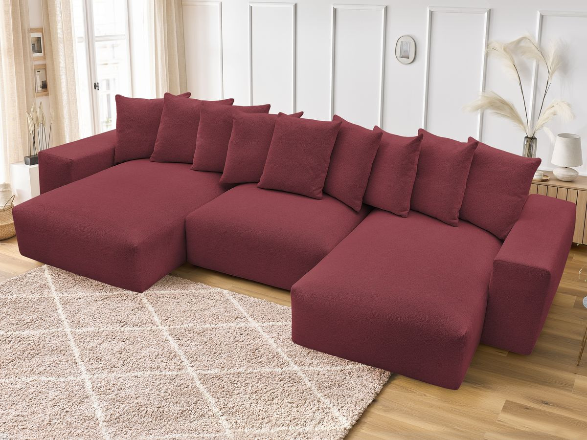 Canapé panoramique fixe VOLTAIRE tissu chiné