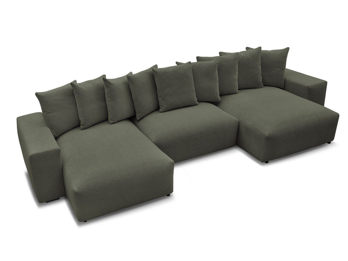 Canapé panoramique fixe VOLTAIRE tissu chiné