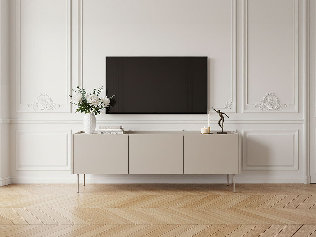 Meuble TV 3 portes 170 cm ATLAS beige — vue 5