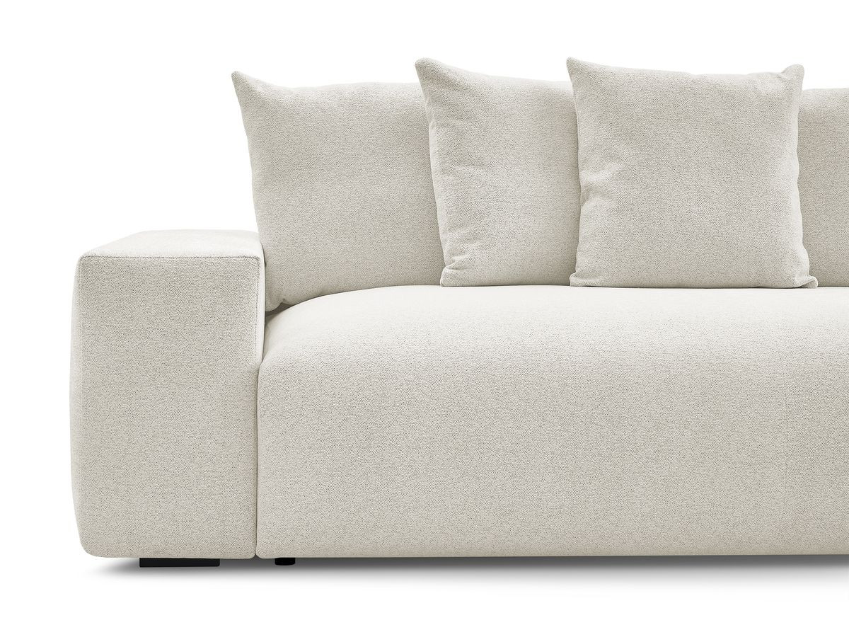 Canapé droit convertible coffre VOLTAIRE chiné blanc — vue 4