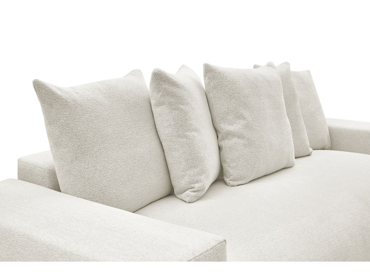 Canapé droit convertible coffre VOLTAIRE chiné blanc — vue 5