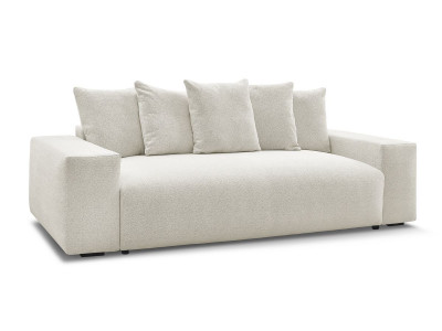 Canapé droit convertible coffre VOLTAIRE tissu chiné