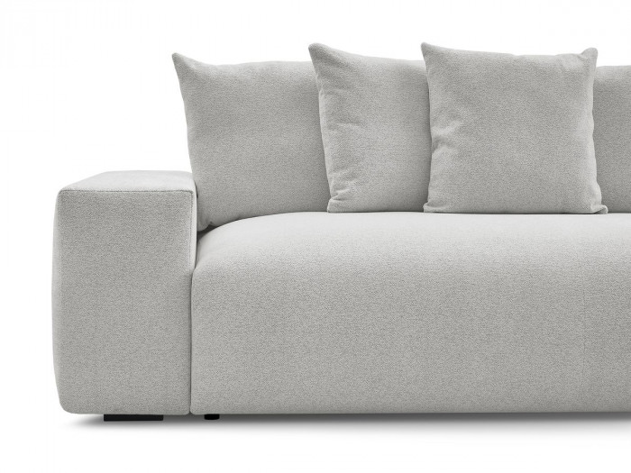 Canapé droit convertible coffre VOLTAIRE tissu chiné