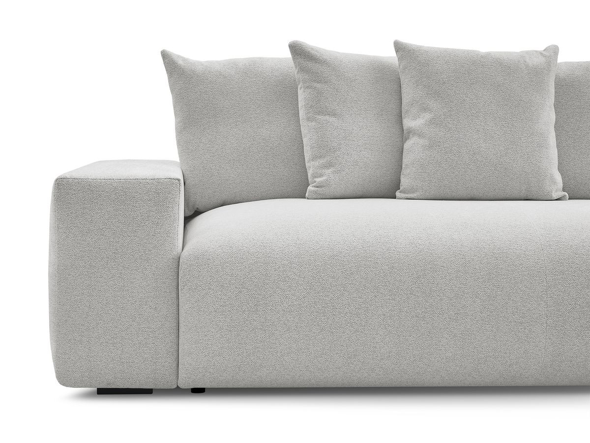 Canapé droit convertible coffre VOLTAIRE chiné gris clair