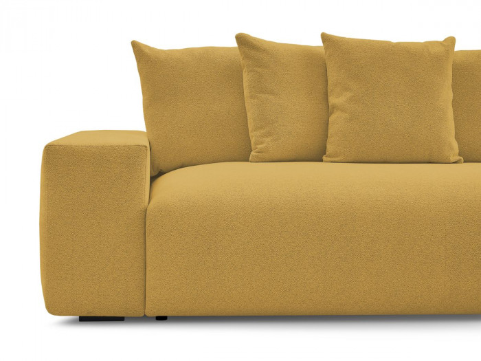 Canapé droit convertible coffre VOLTAIRE tissu chiné