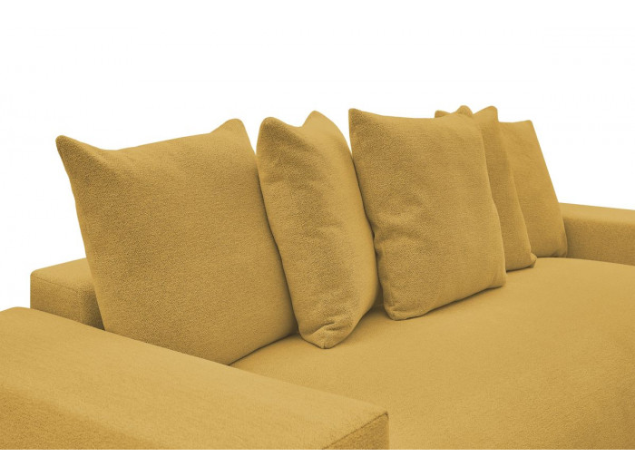 Canapé droit convertible coffre VOLTAIRE tissu chiné