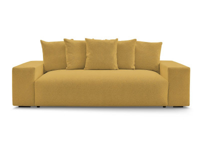 Canapé droit convertible coffre VOLTAIRE tissu chiné