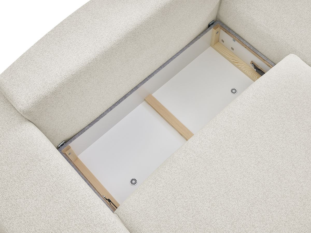 Canapé d'angle convertible réversible convertible coffre VOLTAIRE tissu chiné