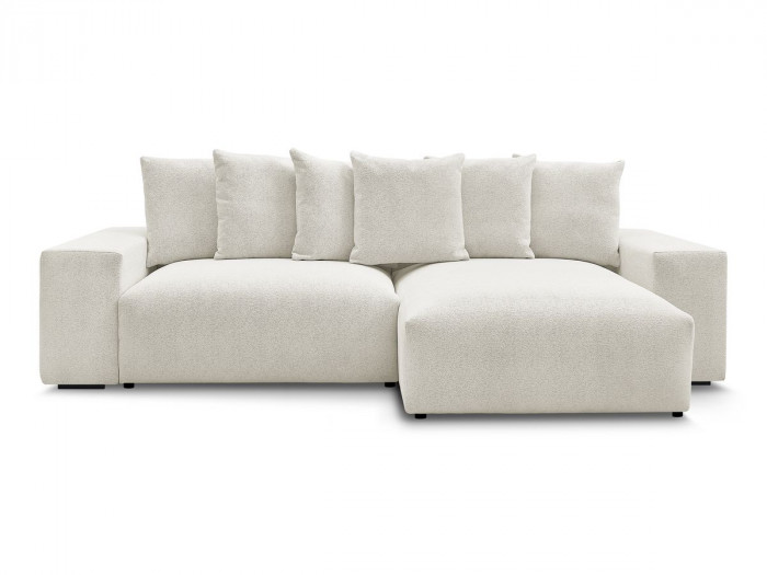 Canapé d'angle convertible réversible convertible coffre VOLTAIRE tissu chiné