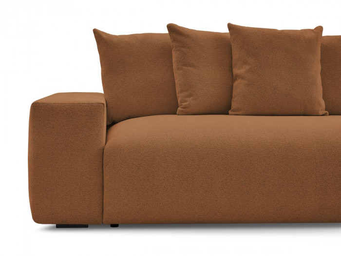 Canapé droit convertible coffre VOLTAIRE tissu chiné