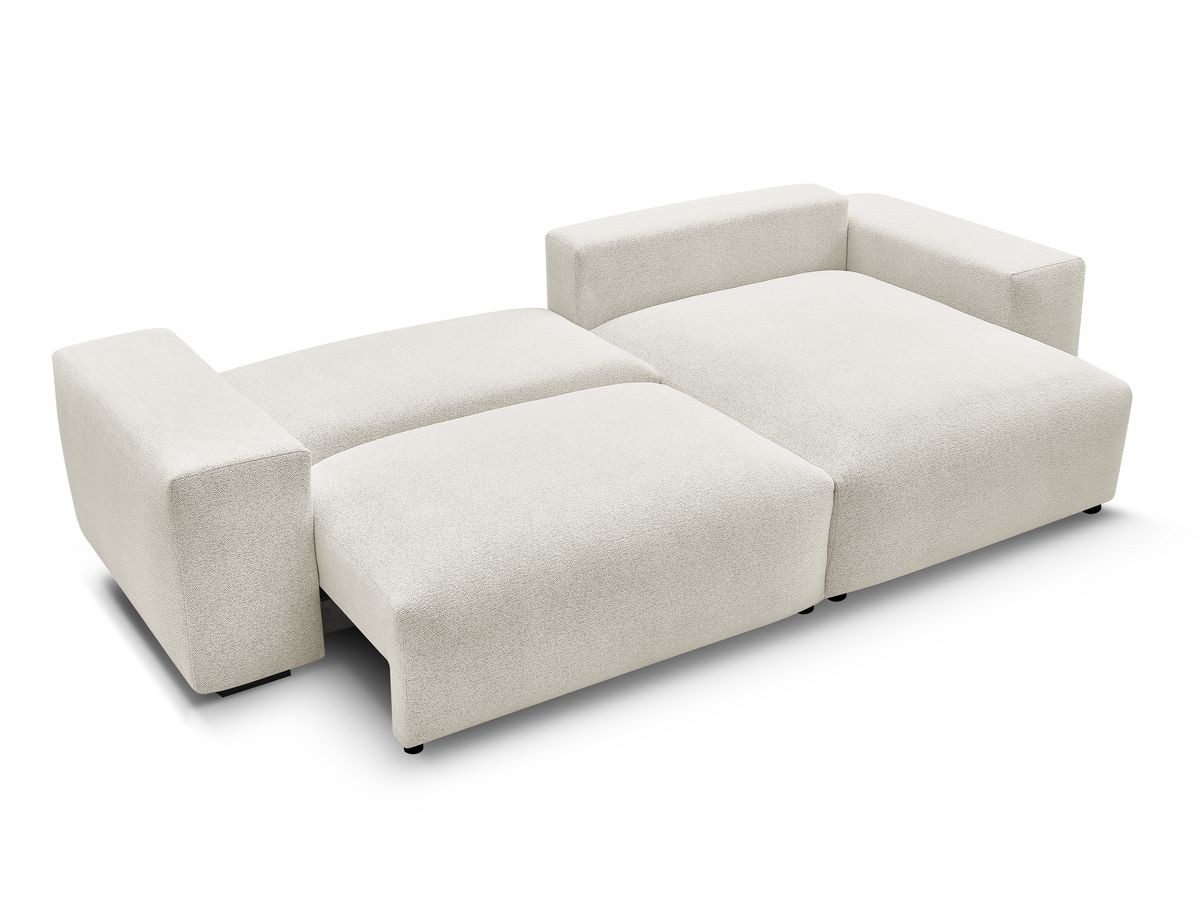 Canapé d'angle convertible réversible convertible coffre VOLTAIRE tissu chiné