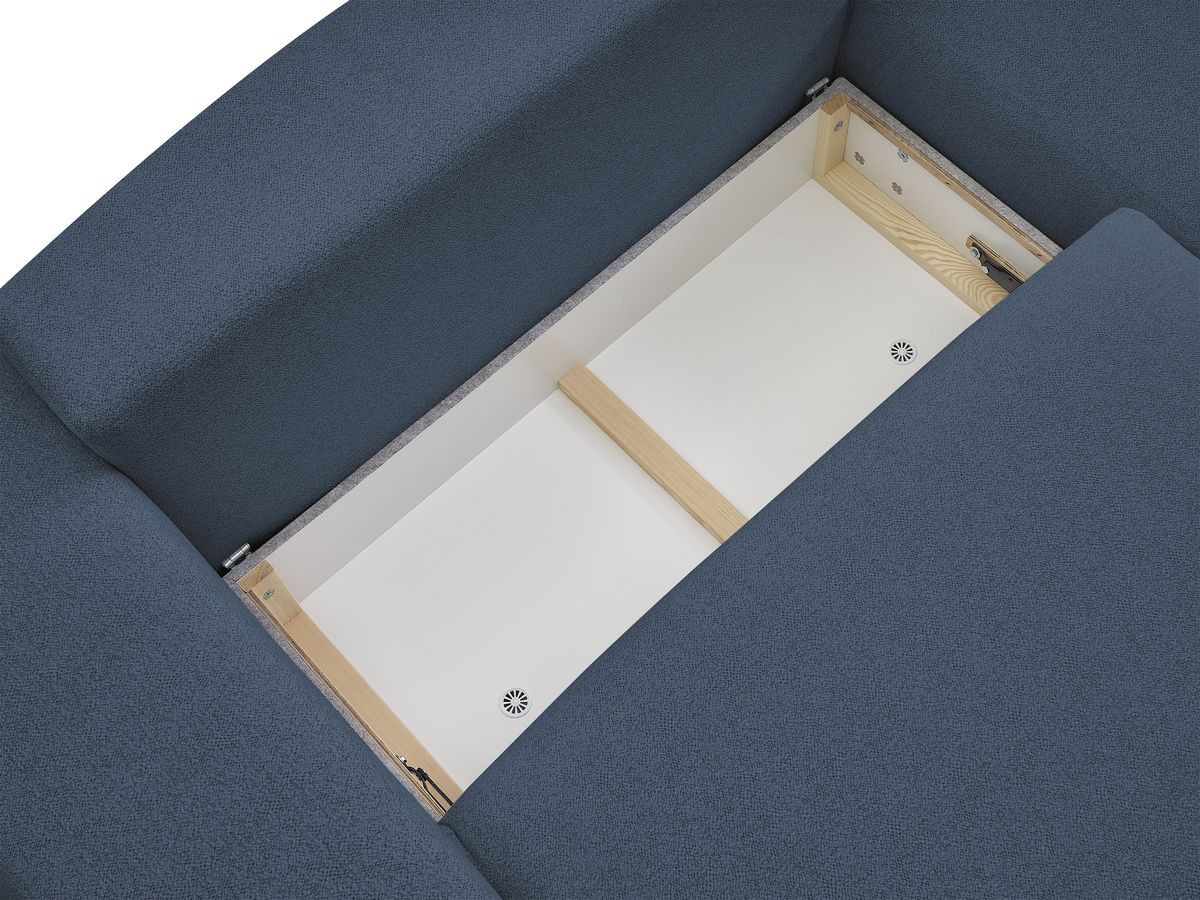 Canapé d'angle convertible réversible convertible coffre VOLTAIRE tissu chiné