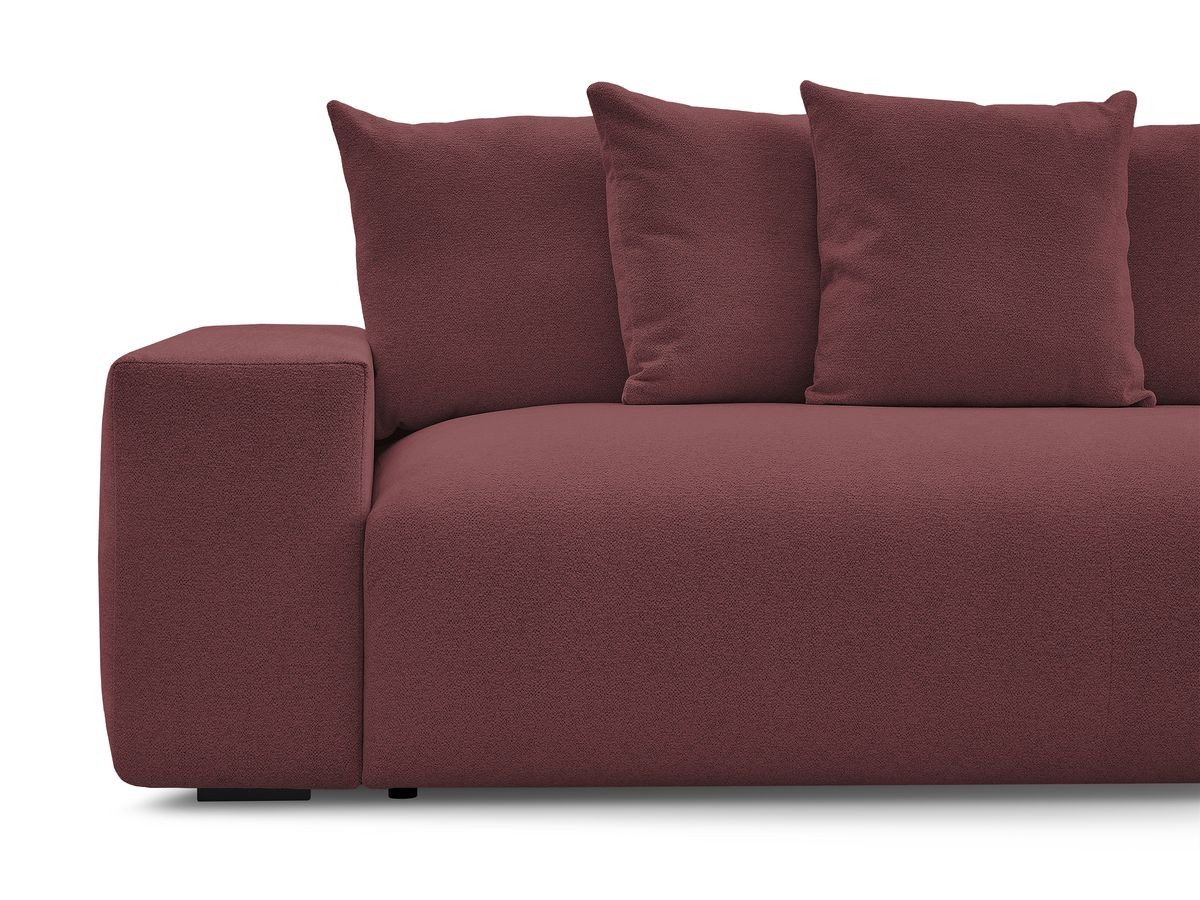 Canapé droit convertible coffre VOLTAIRE chiné rouge