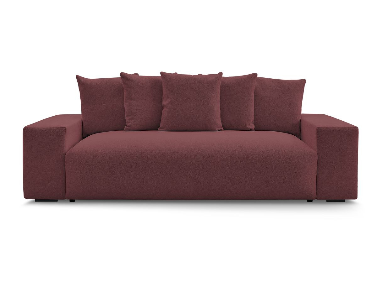 Canapé droit convertible coffre VOLTAIRE chiné rouge — vue 6