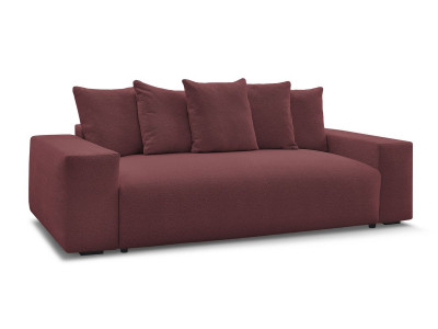 Canapé droit convertible coffre VOLTAIRE tissu chiné