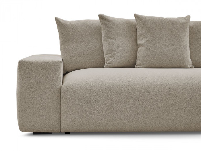 Canapé droit convertible coffre VOLTAIRE tissu chiné