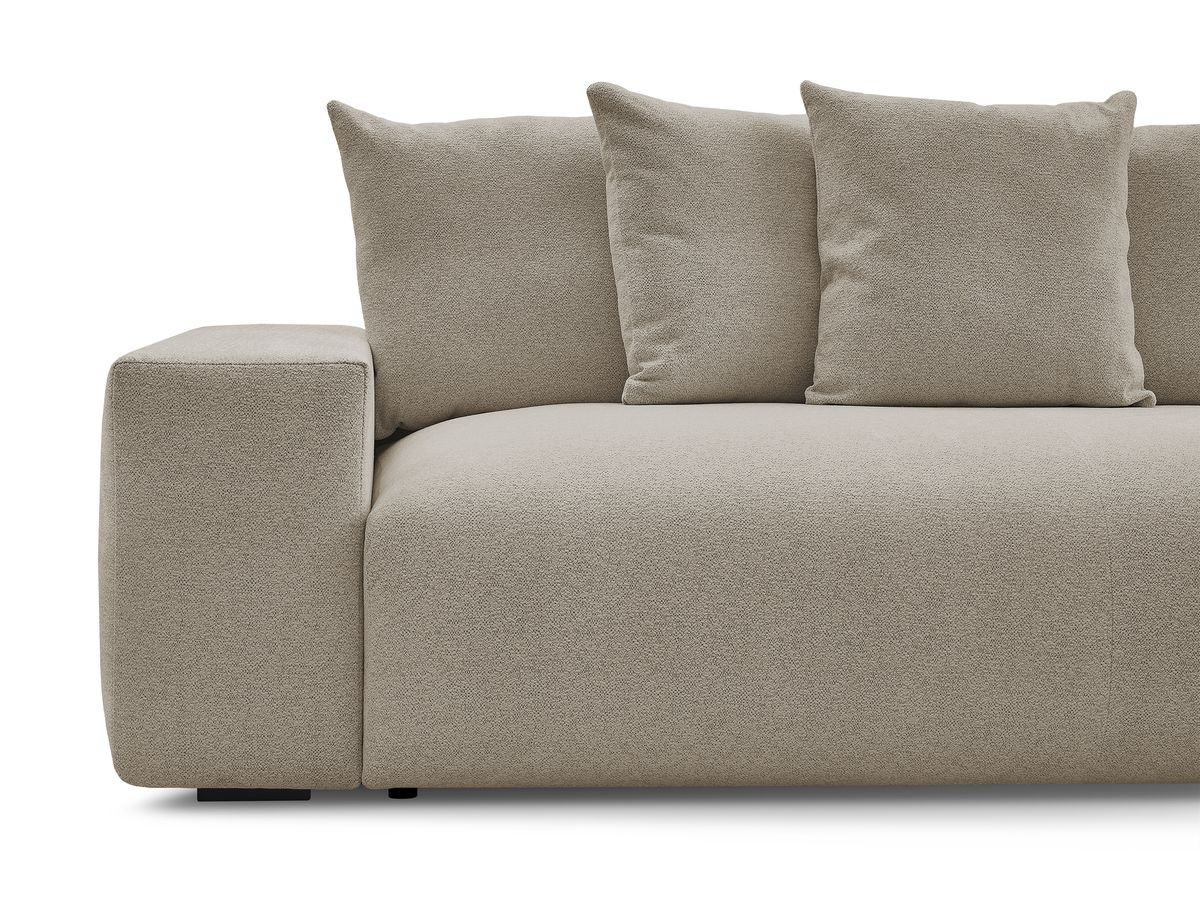 Canapé droit convertible coffre VOLTAIRE chiné taupe