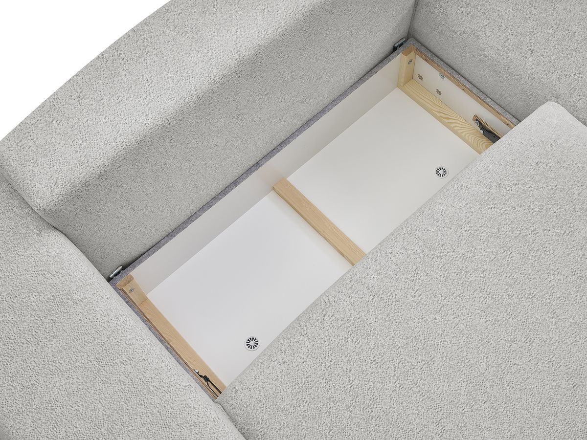 Canapé d'angle convertible réversible convertible coffre VOLTAIRE tissu chiné