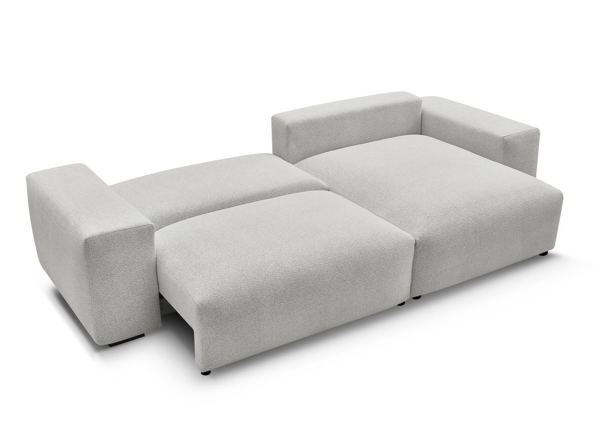 Canapé d'angle convertible réversible convertible coffre VOLTAIRE tissu chiné