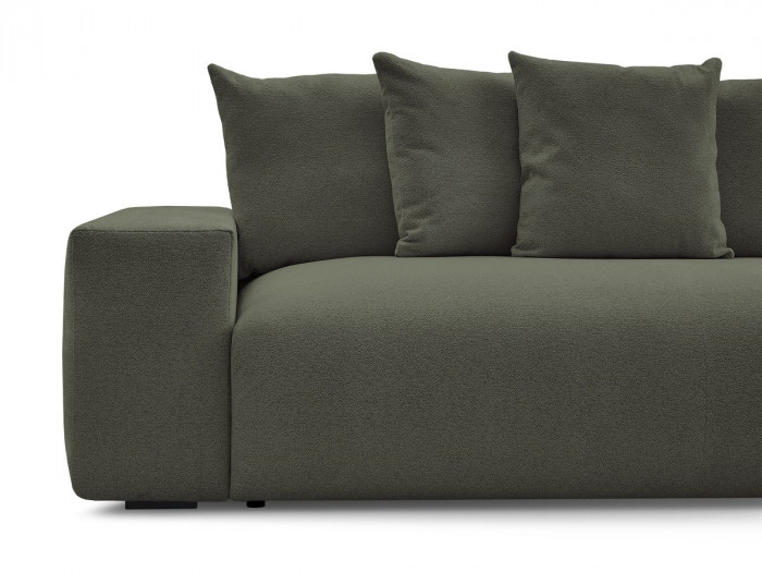 Canapé droit convertible coffre VOLTAIRE tissu chiné