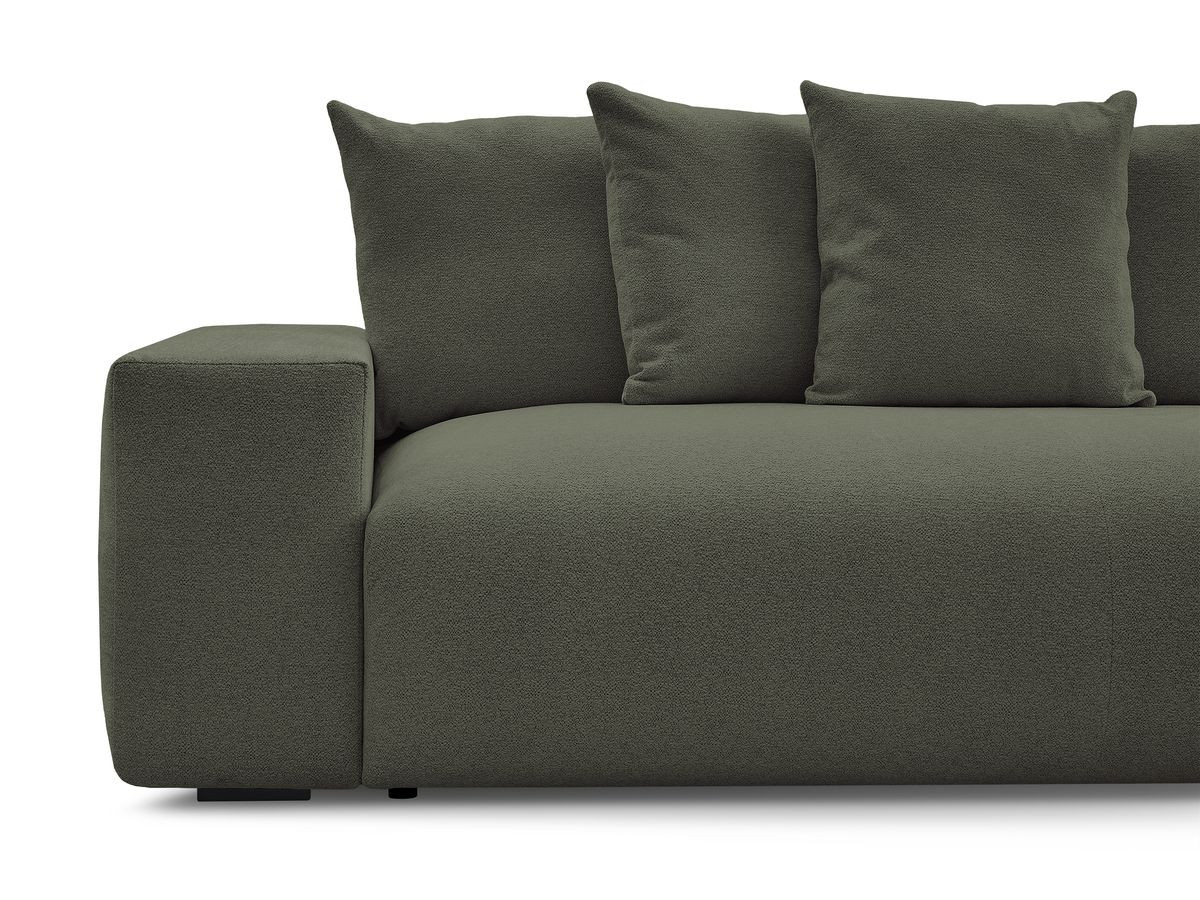 Canapé droit convertible coffre VOLTAIRE chiné vert