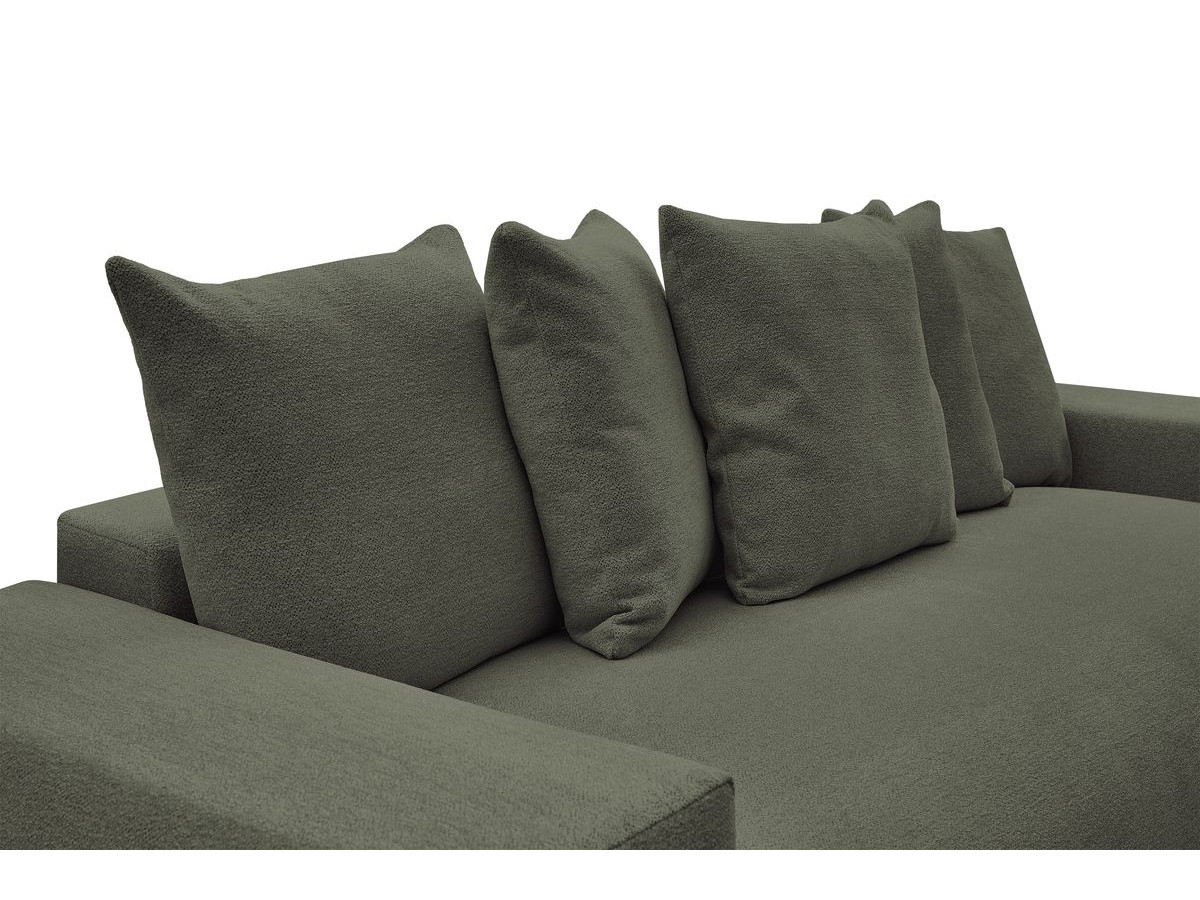 Canapé droit convertible coffre VOLTAIRE chiné vert — vue 4