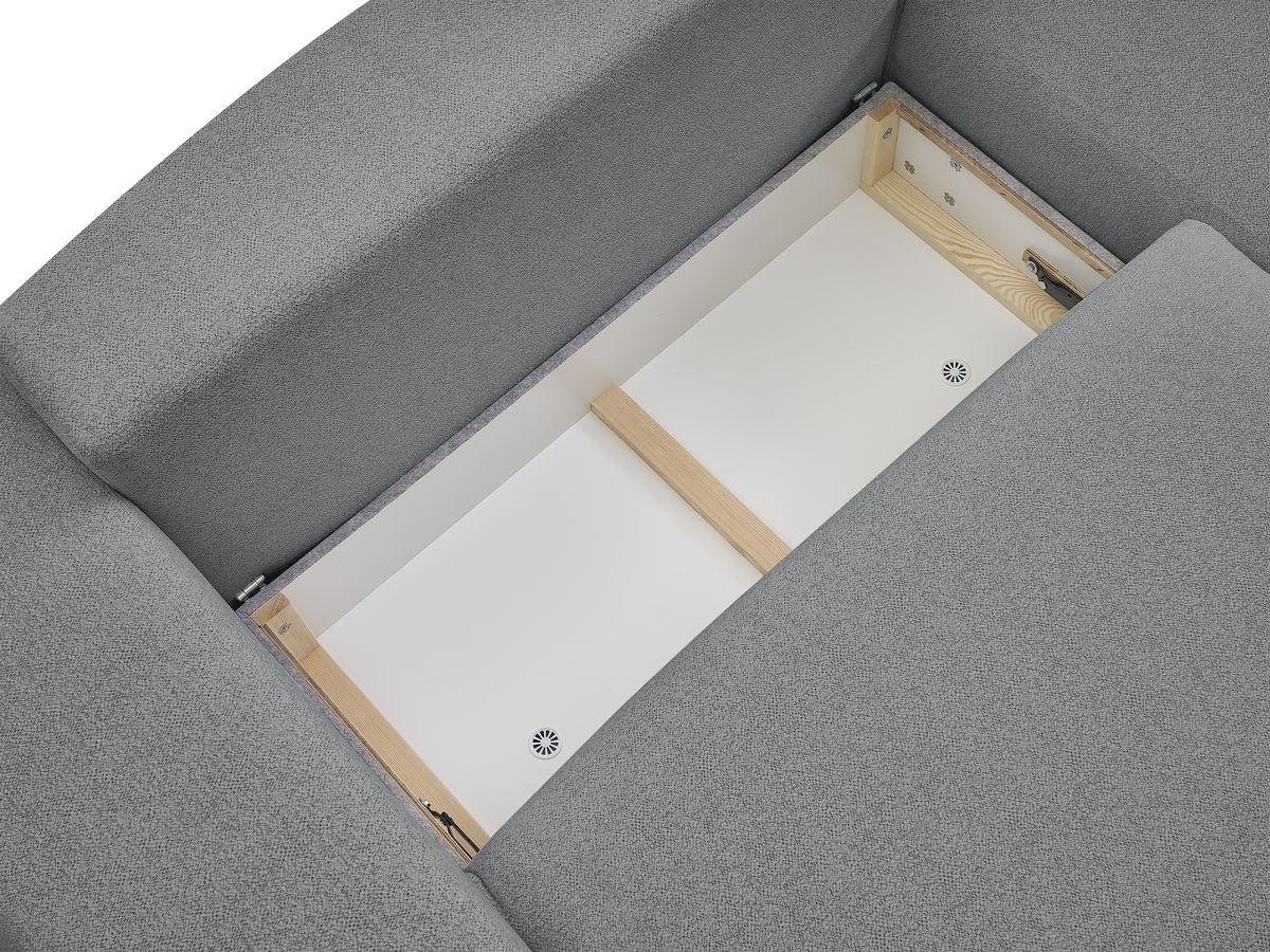 Canapé d'angle convertible réversible convertible coffre VOLTAIRE tissu chiné