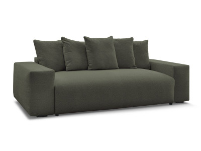 Canapé droit convertible coffre VOLTAIRE tissu chiné