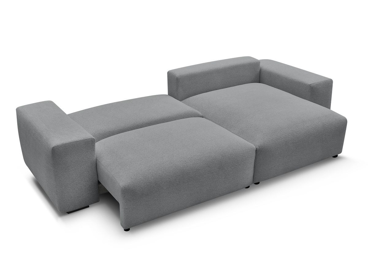 Canapé d'angle convertible réversible convertible coffre VOLTAIRE tissu chiné