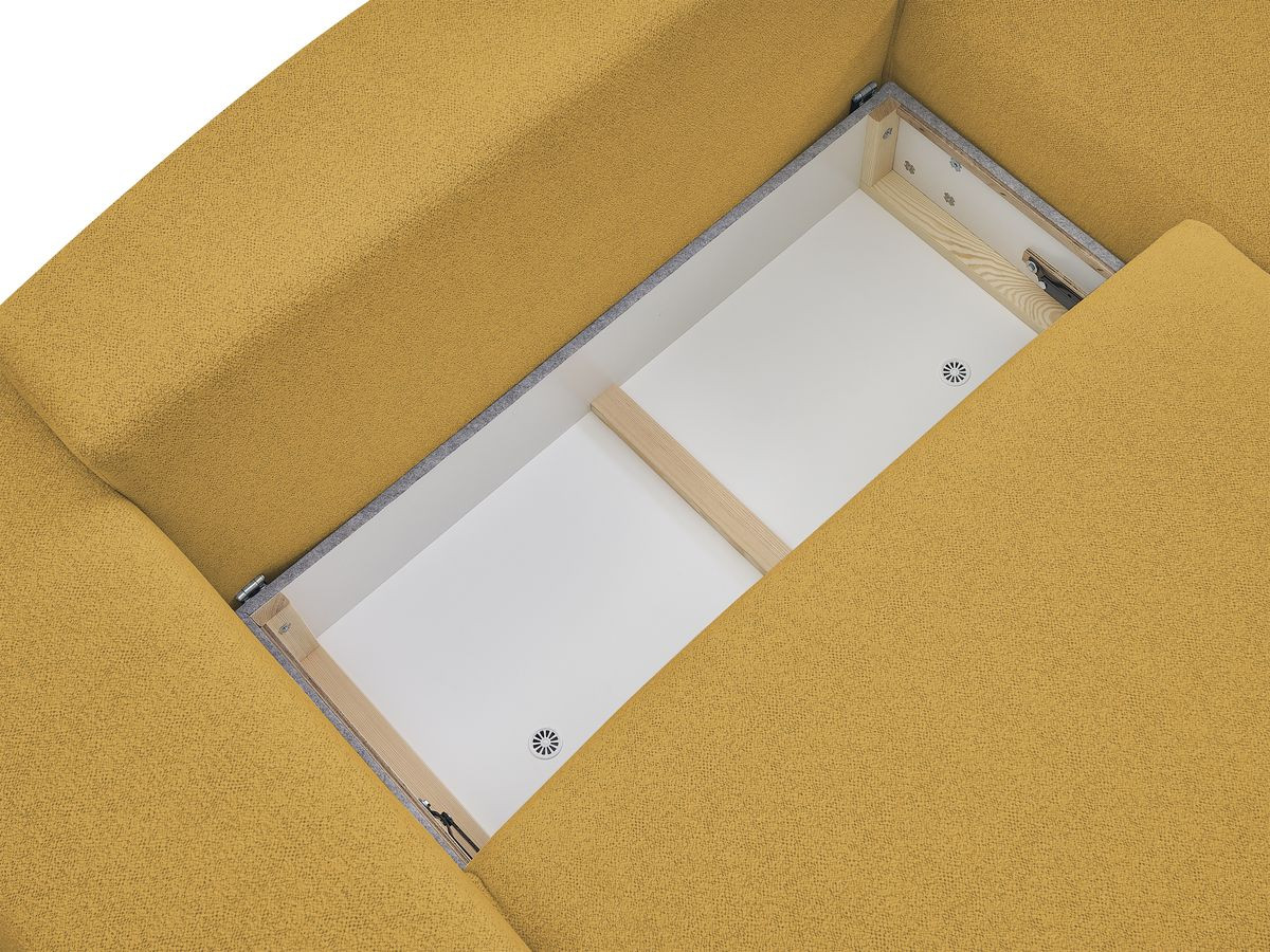 Canapé d'angle convertible réversible convertible coffre VOLTAIRE tissu chiné